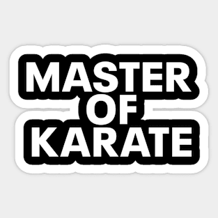 master of karate Sticker